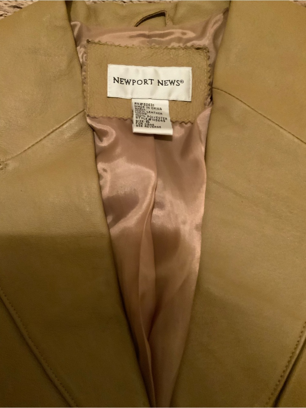 Newport News Vintage Leather Jacket - Picture 5 of 6